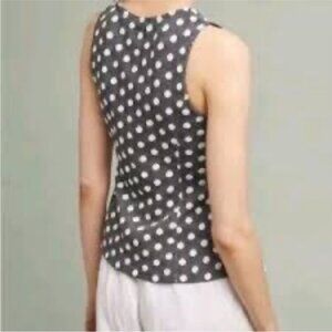 NWT Anthropologie Maeve Jacquard Knit Polka Dot Tank Top Sz XL
